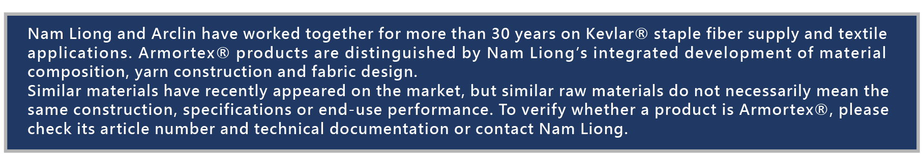 Armortex statement content 